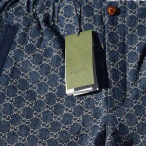 NWT Gucci GG Monogram Denim Shorts – Epilogue, Oversized Fit